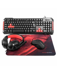 Teclado, Ratón, Auriculares y Alfombrilla Mars Gaming MRCP1.