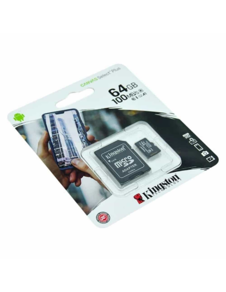 MEMORIA MICRO SD KINGSTON 64GB C/ CARD ADAPTADOR, TARJETA SD, PARA PC DE  ESCRITORIO, DISPOSITIVOS MOVILES, CAMARAS FOTOGRAFICAS (SDCS2/64GB)