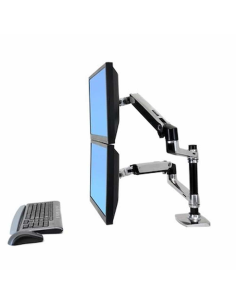 Brazo Ergotron de escritorio dual lado a lado LX...