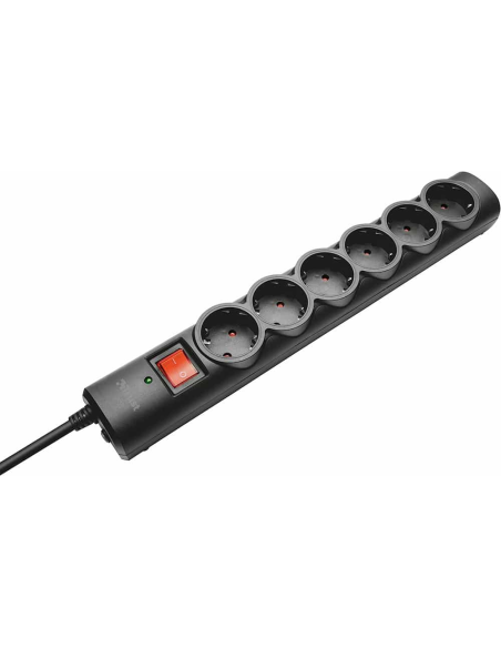 Regleta Trust 6 Enchufes con protector sobretensiones