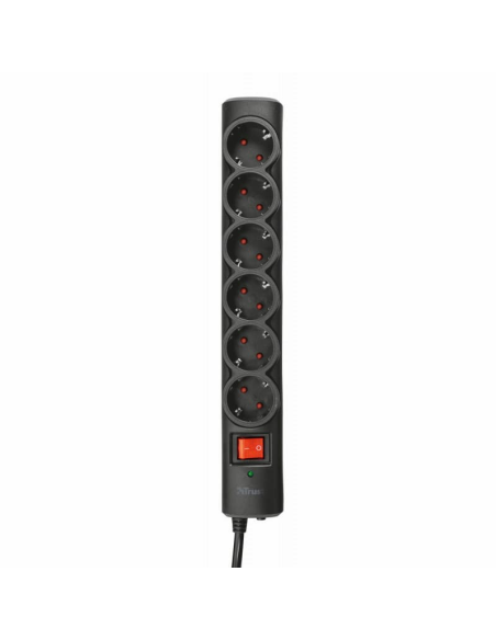 Regleta Trust 6 Enchufes con protector sobretensiones