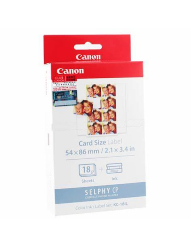 Canon - Fotopapier kc-18il (18) pak 18 Vel - Cartucho de Tinta para impresoras (10-80%, 5-35 °c)