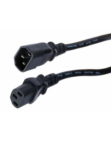 Cable de alimentacion para SAI-UPS tipo C14 a SCHUKO hembra de 7,5 cm