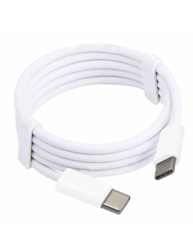 Cable cargador USB - C a USB - C 2 metro blanco - Para la carga rápida y la transferencia de datos