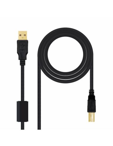 Cable USB Tipo A a USB Tipo B 2.0. 3 metros