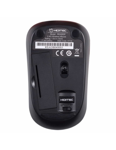 Ratón Inalámbrico Hiditec reader negro Avago 3000