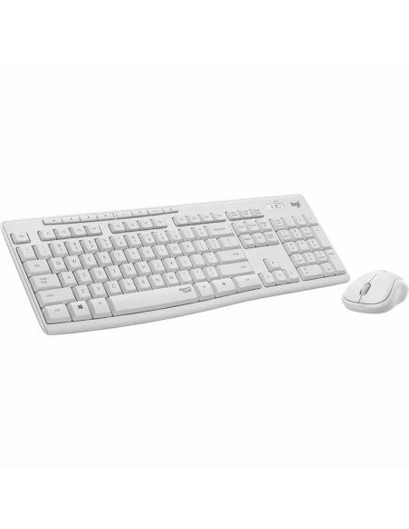 Teclado + Raton Logitech MK295 Silent - inalámbrico - espanol - blanco