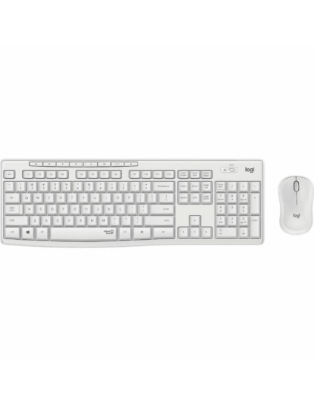 Teclado + Raton Logitech MK295 Silent - inalámbrico - espanol - blanco