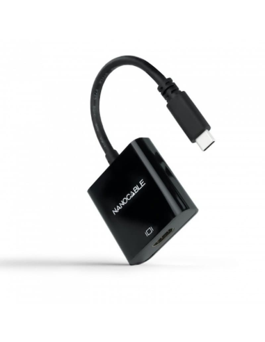 Conversor USB-C A HDMI 4K Negro 15 cm