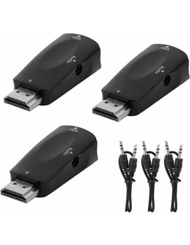 Adaptador Vbestlife HDMI to VGA Adapter,3 Sets,HDMI Male to VGA Female Converter,1080P