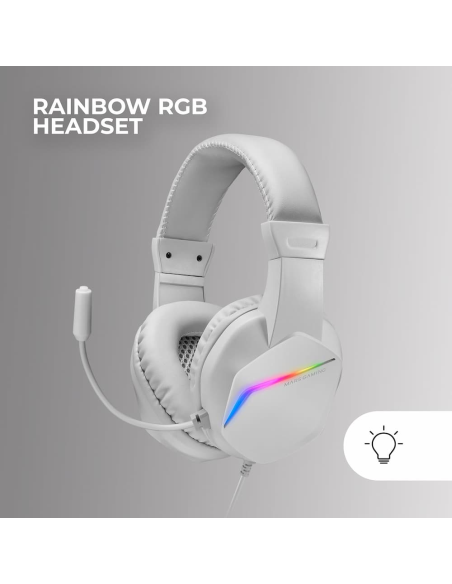 Pack Gaming Mars Gaming MCP-RGB3W/ Teclado RGB + Ratón Óptico + Alfombrilla XXL + Auriculares