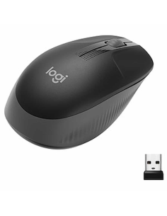 Ratón USB Logitech m190 Full size carbon