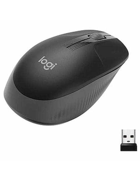 Ratón USB Logitech m190 Full size carbon