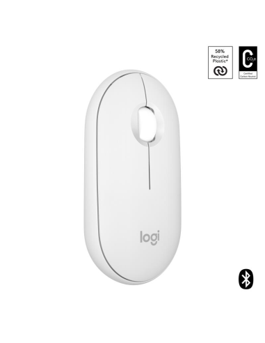 Raton Logitech Pebble Mouse 2 M350s BT White