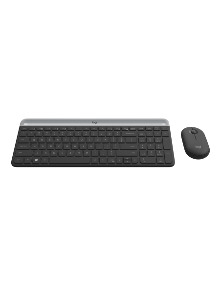 Teclado Ratón Logitech Slim Wireless Combo MK470 black