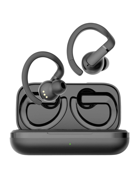 Auriculares Deportivos Bluetooth Daewoo DW2003 con estuche de carga/ Autonomía 8h/ Negros